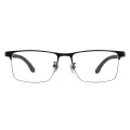 Kevin - Rectangle Brown Glasses for Men