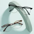 Tristan - Browline Black-Silver Glasses for Men & Women