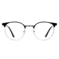Tristan - Browline Black-Silver Glasses for Men & Women
