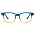Nate - Rectangle Blue Glasses for Men & Women