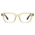 Yoland - Square Yellow-Brown Glasses for Men & Women