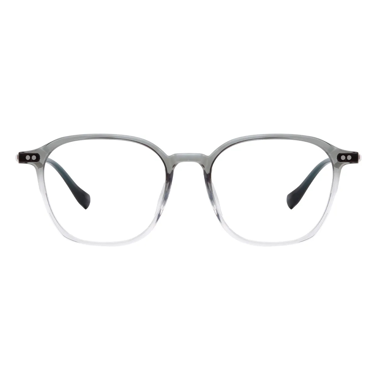 Bellamy - Square Gray-Translucent Glasses for Men & Women
