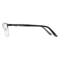 Peter - Half-Rim Gray Glasses for Men