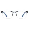 Peter - Half-Rim Blue Glasses for Men