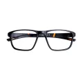 Kendall - Square Black/Orange Glasses for Men