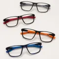 Dashiell - Rectangle Black-Red Glasses for Men