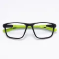 Dashiell - Rectangle Black-Green Glasses for Men