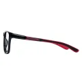 Casper - Rectangle Black-Red Glasses for Men