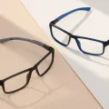 Ronan - Rectangle Black-Gray Glasses for Men