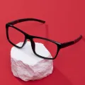 Zack - Square Black-Red Glasses for Men