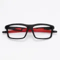 Garrick - Rectangle Black-Red Glasses for Men & Women