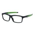 Garrick - Rectangle Black-Green Glasses for Men