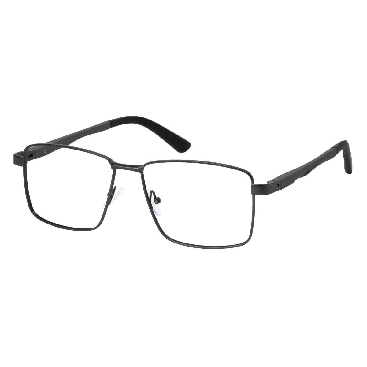 Merrick - Rectangle Black Glasses for Men