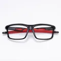 Jasper - Rectangle Black-Red Glasses for Men