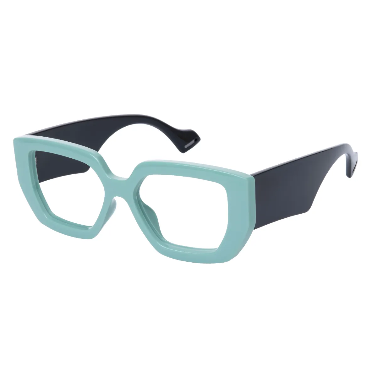 Seraphina - Square Green-Black Glasses for Women