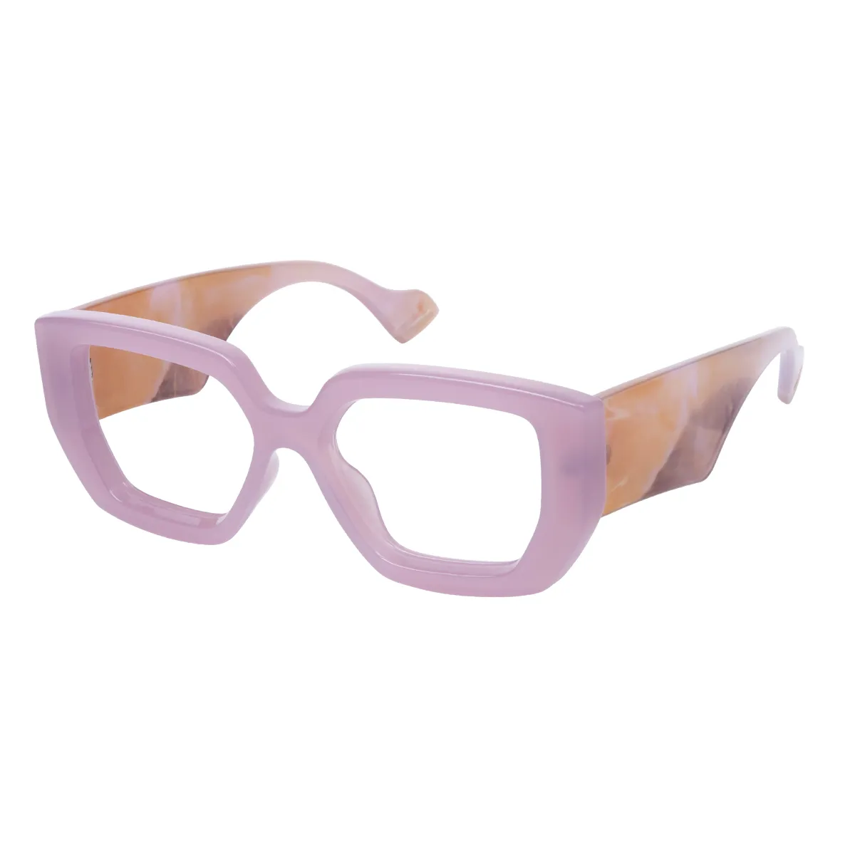 Seraphina - Square Purple-Yellow Glasses for Women