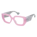 Callista - Square Pink-Green Glasses for Women