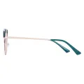 Isolde - Cat-eye Green-Translucent Glasses for Women
