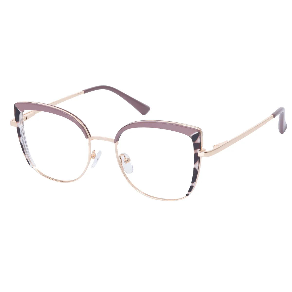 Isolde - Cat-eye Pink-Tortoiseshell Glasses for Women