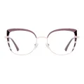 Isolde - Cat-eye Pink-Tortoiseshell Glasses for Women