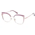 Isolde - Cat-eye Purple-Translucent Glasses for Women