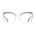 Isolde - Cat-eye Purple-Translucent Glasses for Women