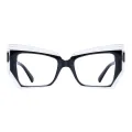 Fiora - Cat-eye Black-Translucent Glasses for Women