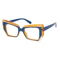 Fiora - Cat-eye Blue-Orange Glasses for Women