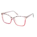 Kelsey - Square Tortoiseshell Red Glasses for Women