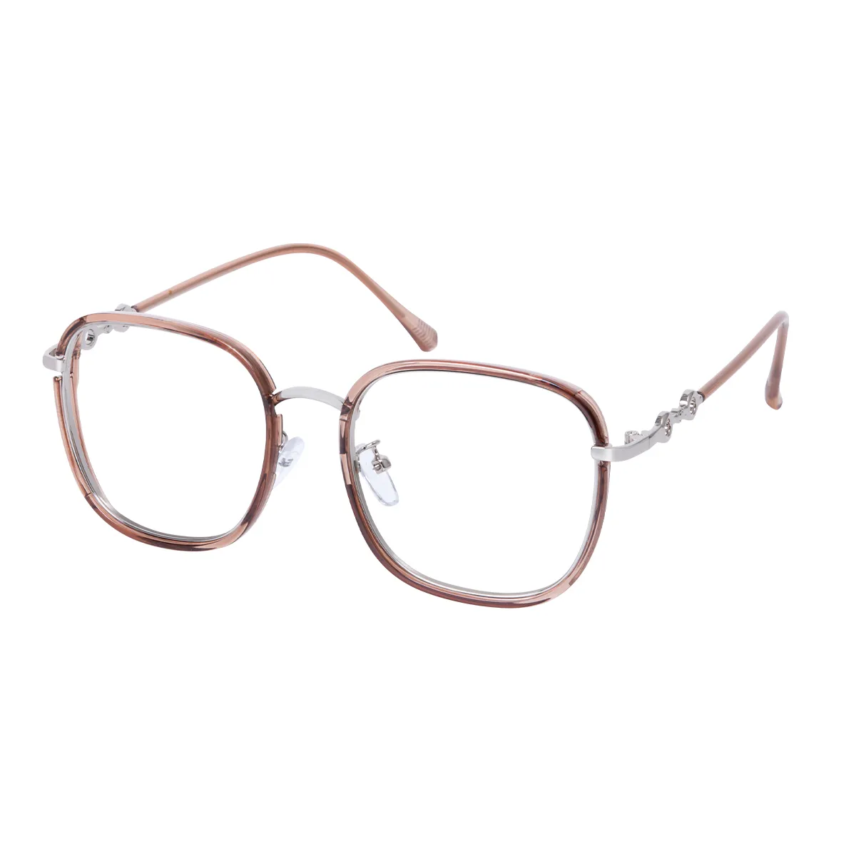 Poppy - Square Brown Glasses for Women