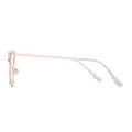 Isabeau - Cat-eye White-Pink Glasses for Women