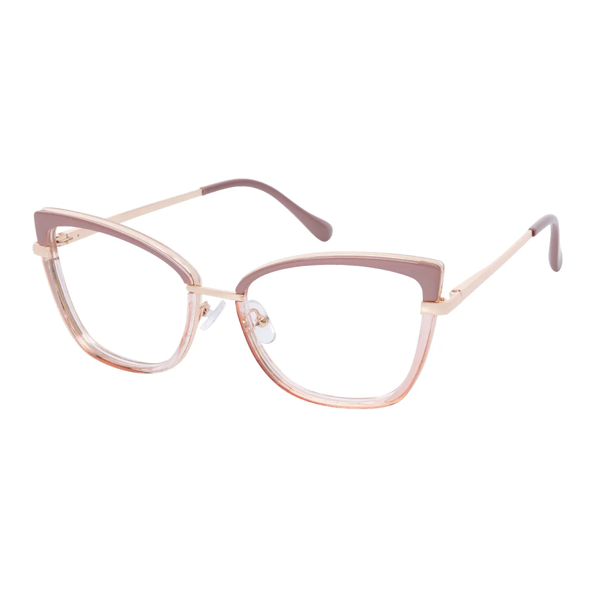 Keria - Square Brown Glasses for Women