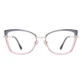 Keria - Square Blue-Pink Glasses for Women