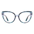 Aislinn - Cat-eye Blue Tortoiseshell Glasses for Women