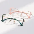 Sunny - Cat-eye Green-Gold Glasses for Women