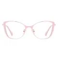 Sunny - Cat-eye Pink-Gold Glasses for Women