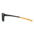 Grant - Rectangle Black-Orange Glasses for Men