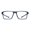 Grant - Rectangle Black-Blue Glasses for Men