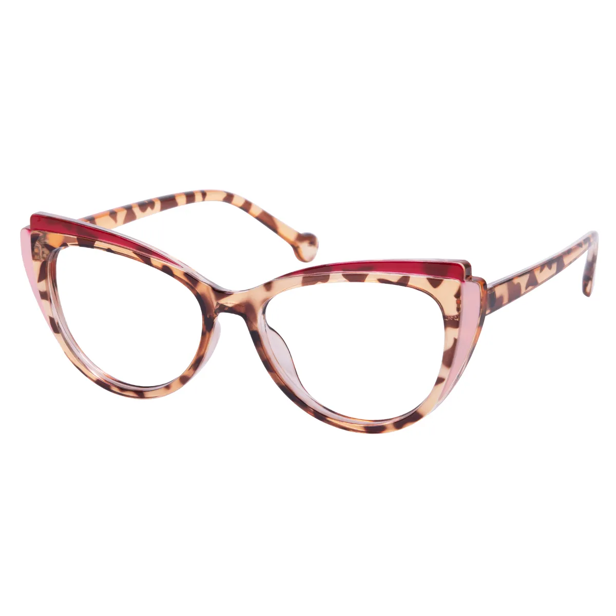 Kathy - Cat-eye Pink-Red Glasses for Women
