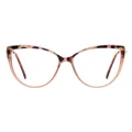 Dory - Cat-eye Brown-Gold Glasses for Women