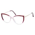 Dory - Cat-eye Red-Gold Glasses for Women