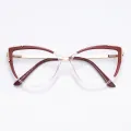 Dory - Cat-eye Red-Gold Glasses for Women