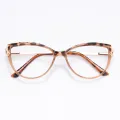 Dory - Cat-eye Brown-Gold Glasses for Women