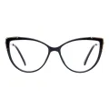 Dory - Cat-eye Black-Gold Glasses for Women