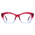 Alara - Cat-eye Red-Blue Glasses for Women