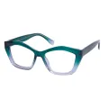Alara - Cat-eye Green-Purple Glasses for Women