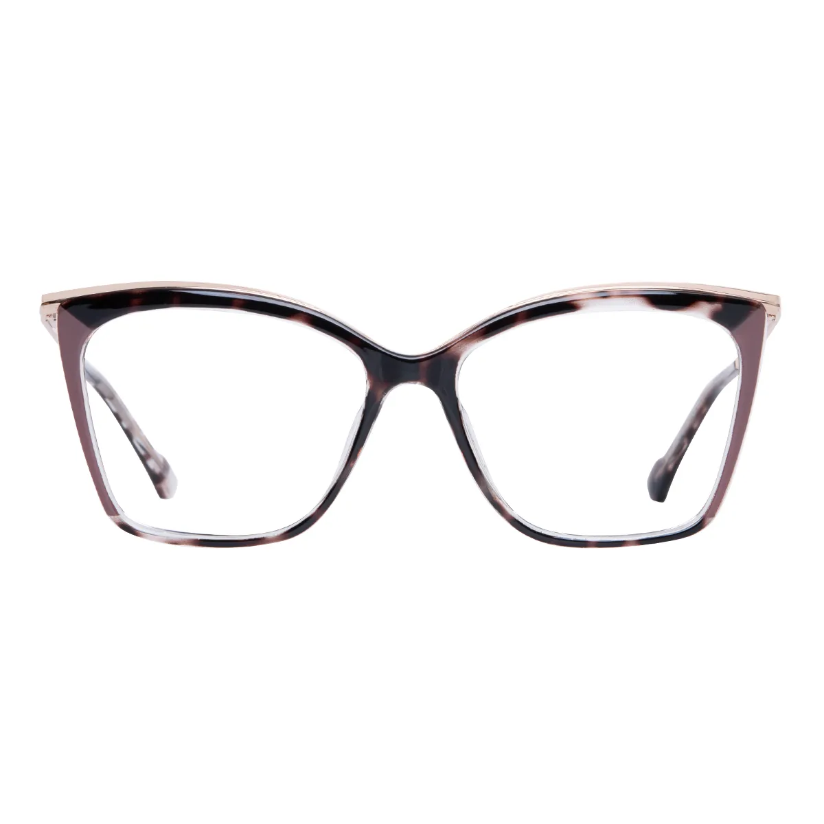 Saffron - Square Tortoiseshell-Brown Glasses for Women
