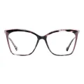 Saffron - Square Tortoiseshell-Brown Glasses for Women