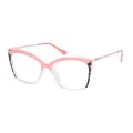 Saffron - Square Pink-Tortoiseshell Glasses for Women