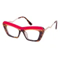 Elowen - Cat-eye Red-Tortoiseshell Glasses for Women